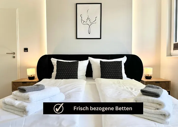 Modern - Fuer Freunde & Familien, Stadtnah, Parkplatz, E-ladestation, Gitterbox Fuer Fahrraeder, Fitnessstudio, Digitale Gaestemappe Mit Restaurant- Und Unternehmenstipps Lägenhet *