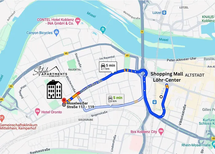 Modern - Fuer Freunde & Familien, Stadtnah, Parkplatz, E-ladestation, Gitterbox Fuer Fahrraeder, Fitnessstudio, Digitale Gaestemappe Mit Restaurant- Und Unternehmenstipps * 코블렌츠